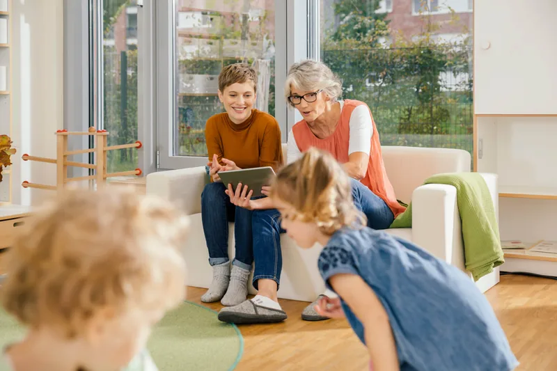 Warm family and young person support setting